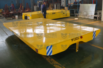 南京鋼卷低壓軌道電動(dòng)平板車現(xiàn)場(chǎng)